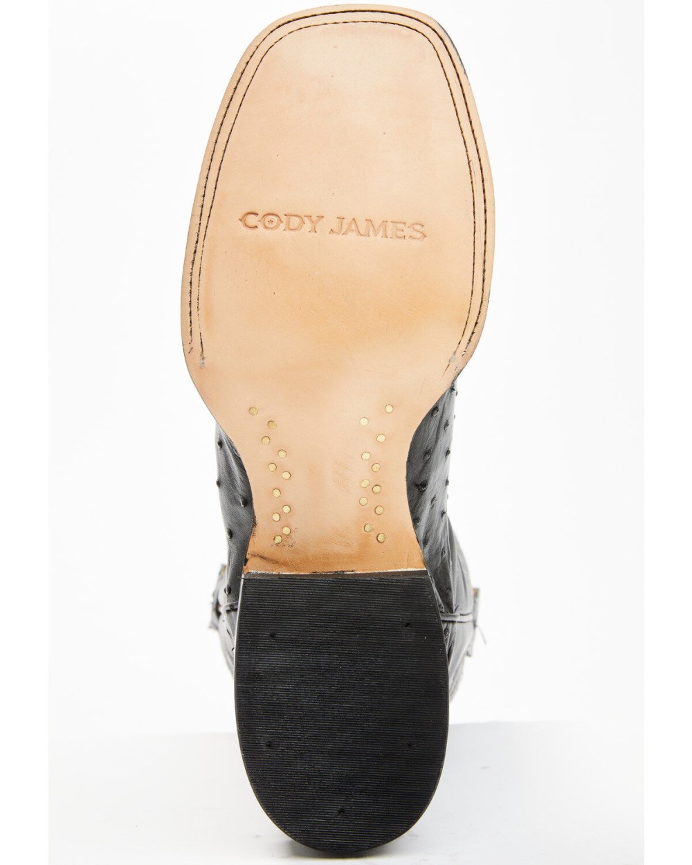Cody James - Men's Exotic Full Quill Ostrich Western Boots - Broad Square Toe | Black