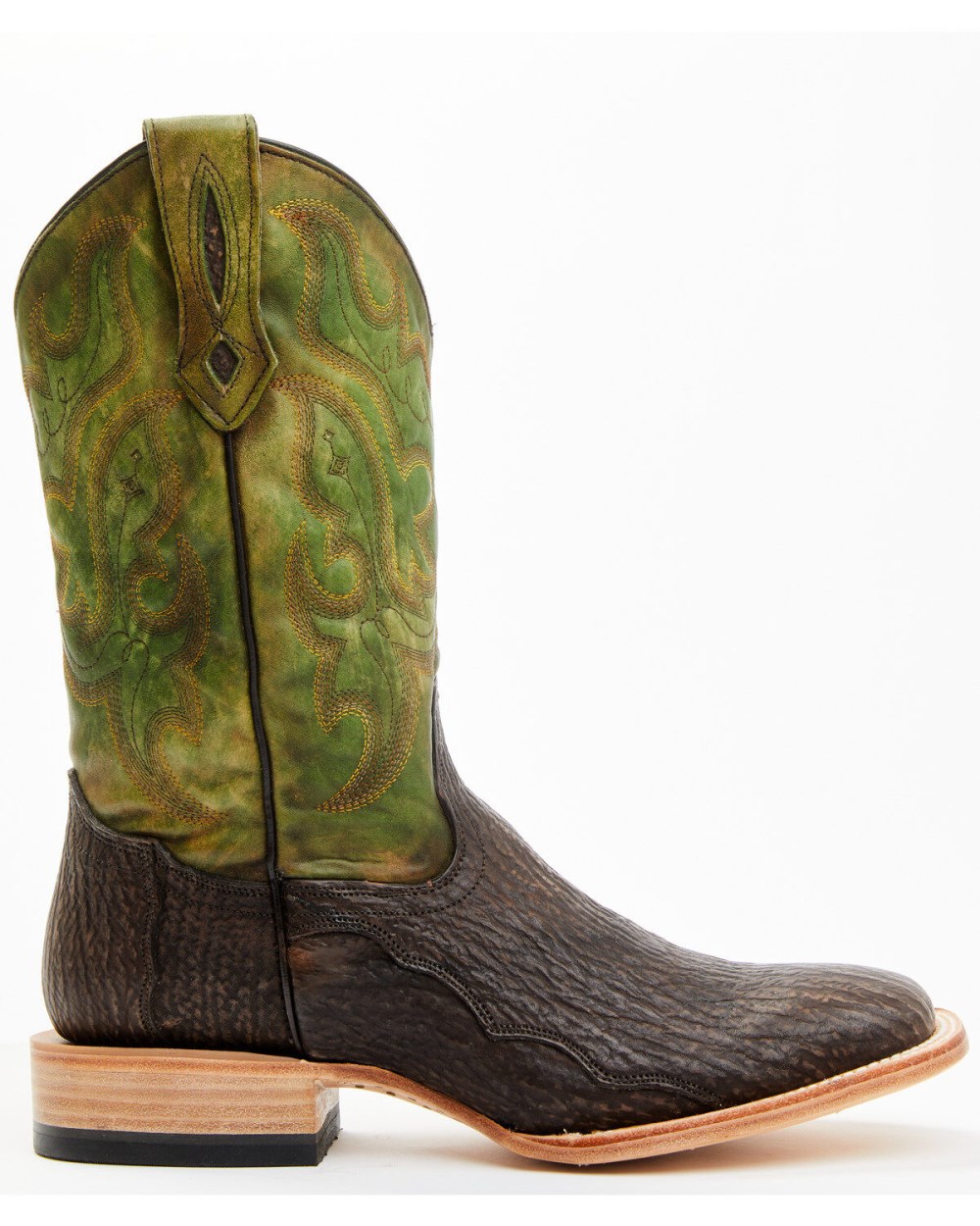 Cody James - Men's Exotic Shark Western Boots - Broad Square Toe | Green