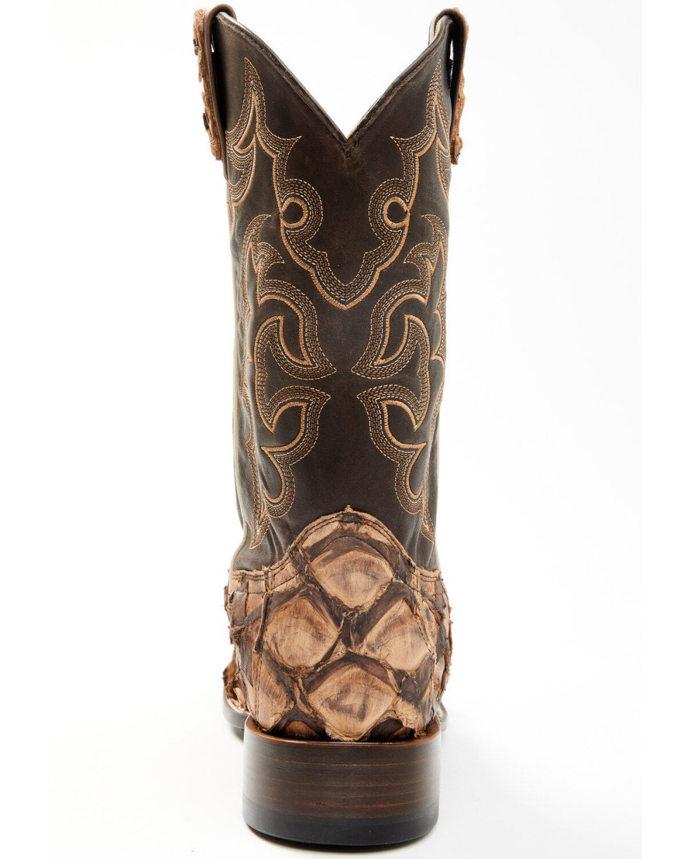 Cody James - Men's Exotic Pirarucu Western Boots - Broad Square Toe | Chocolate