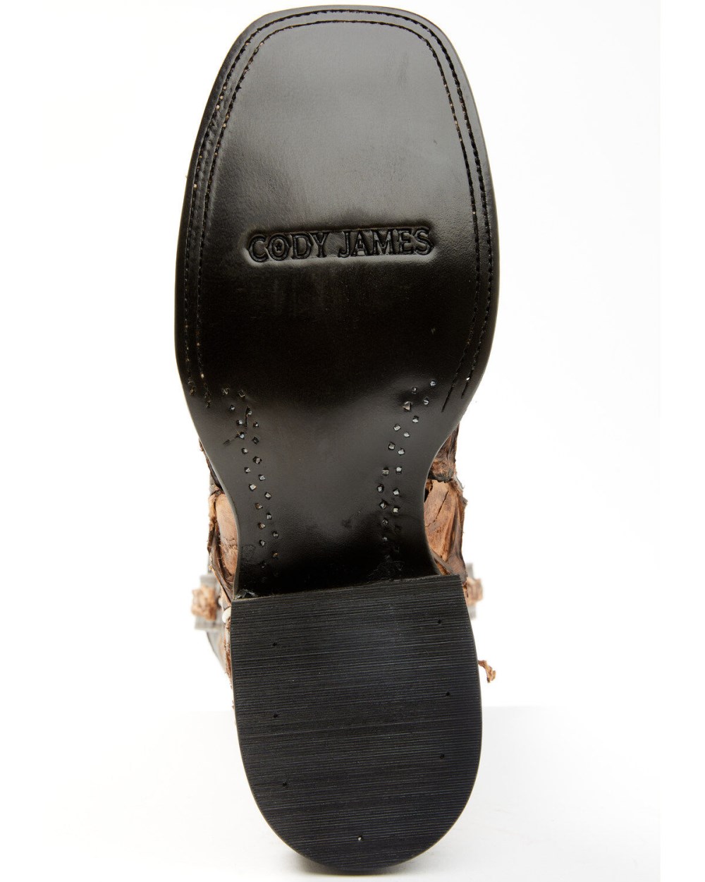 Cody James - Men's Exotic Pirarucu Western Boots - Broad Square Toe | Chocolate