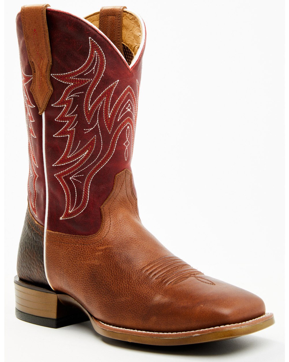 Cody James - Men's Hoverfly Western Performance Boots - Broad Square Toe | Red/brown