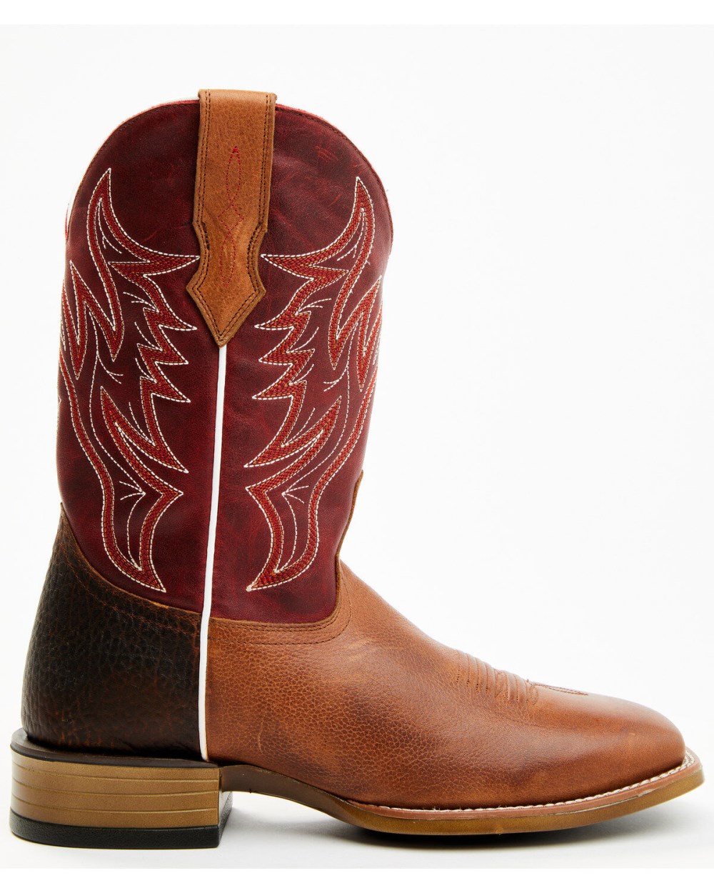 Cody James - Men's Hoverfly Western Performance Boots - Broad Square Toe | Red/brown