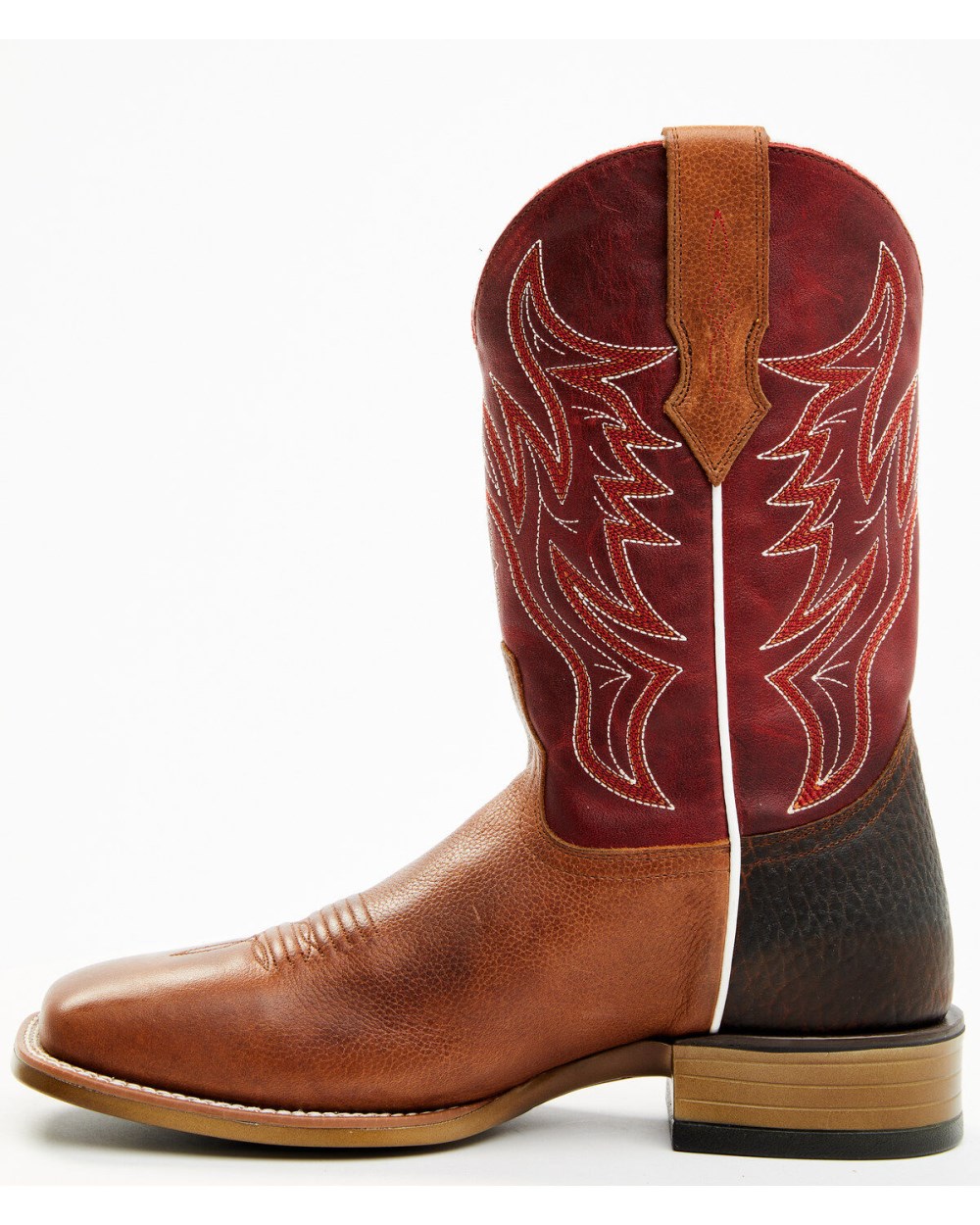 Cody James - Men's Hoverfly Western Performance Boots - Broad Square Toe | Red/brown