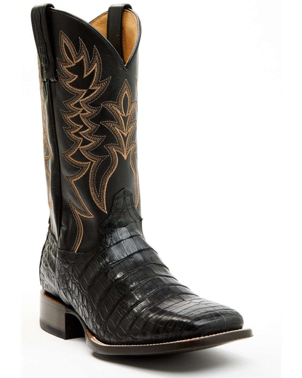 Cody James - Men's Exotic Caiman Belly Western Boots - Broad Square Toe | Black