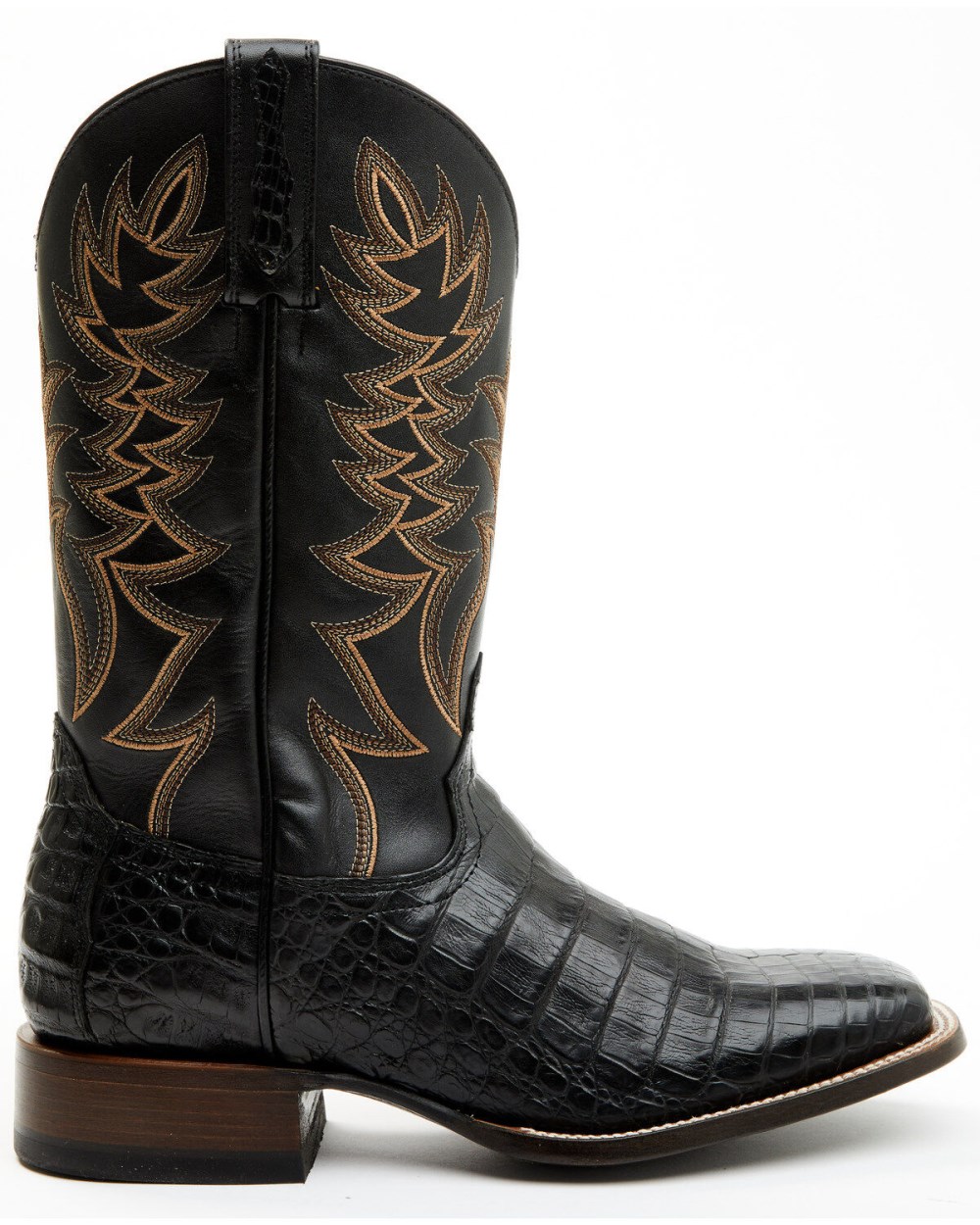 Cody James - Men's Exotic Caiman Belly Western Boots - Broad Square Toe | Black