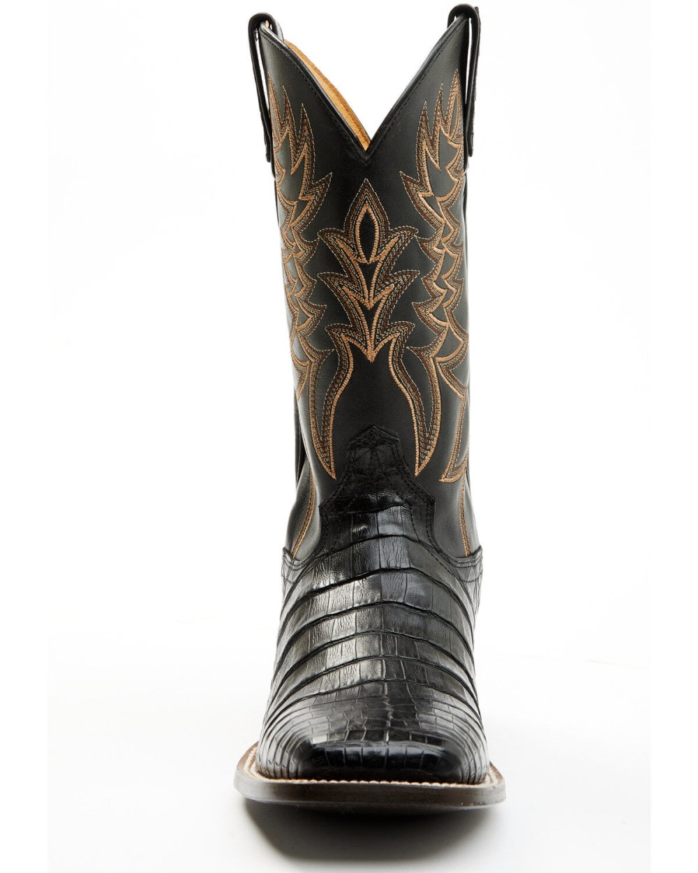 Cody James - Men's Exotic Caiman Belly Western Boots - Broad Square Toe | Black