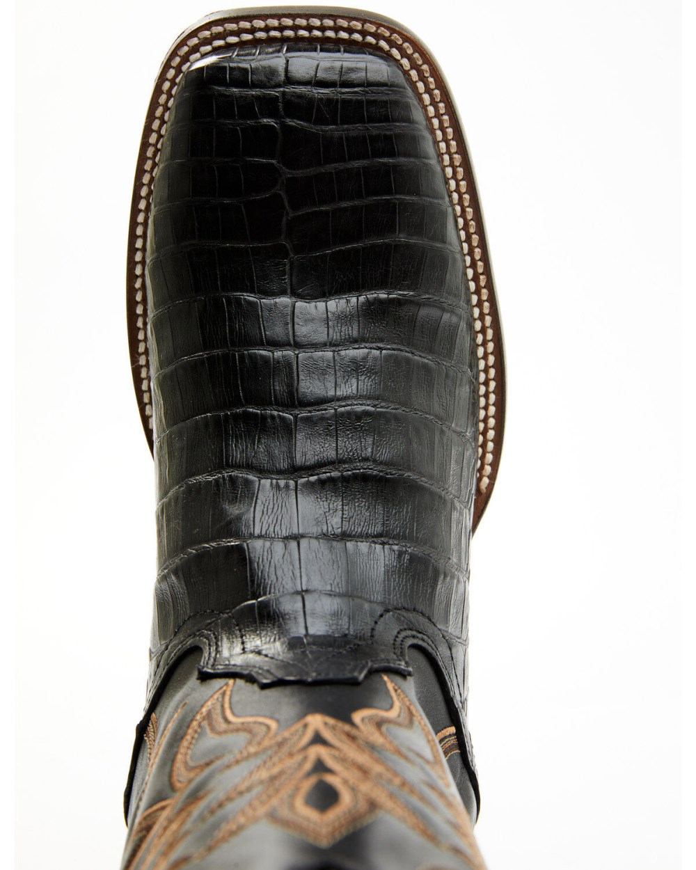 Cody James - Men's Exotic Caiman Belly Western Boots - Broad Square Toe | Black