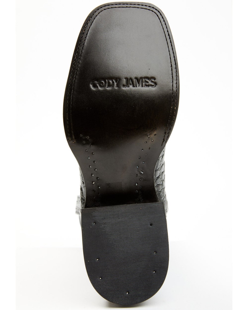 Cody James - Men's Exotic Caiman Belly Western Boots - Broad Square Toe | Black