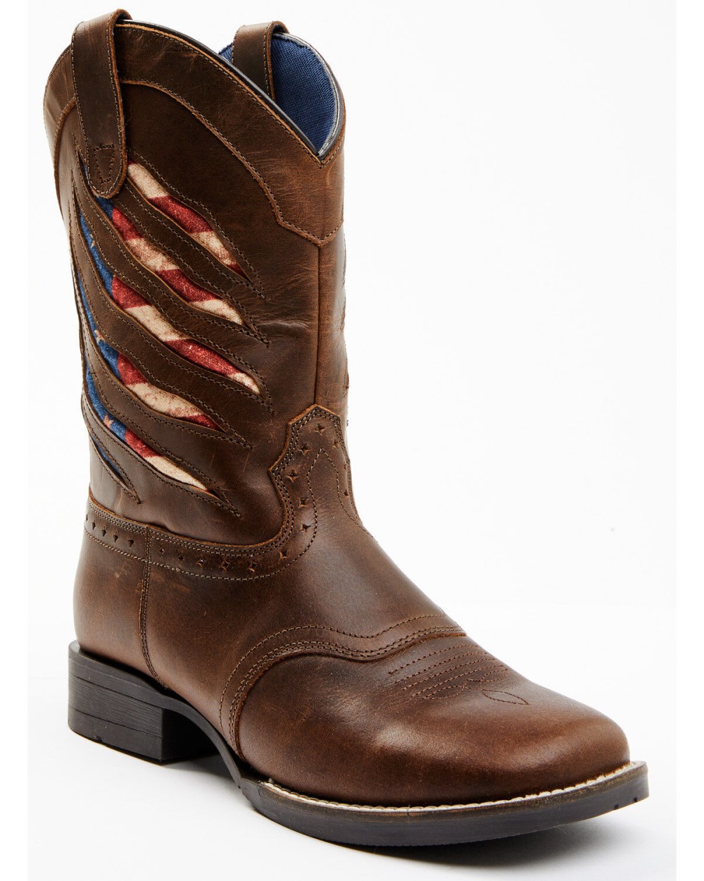 Cody James - Boys' Ripped Flag Western Boots - Broad Square Toe | Multi - Click Image to Close