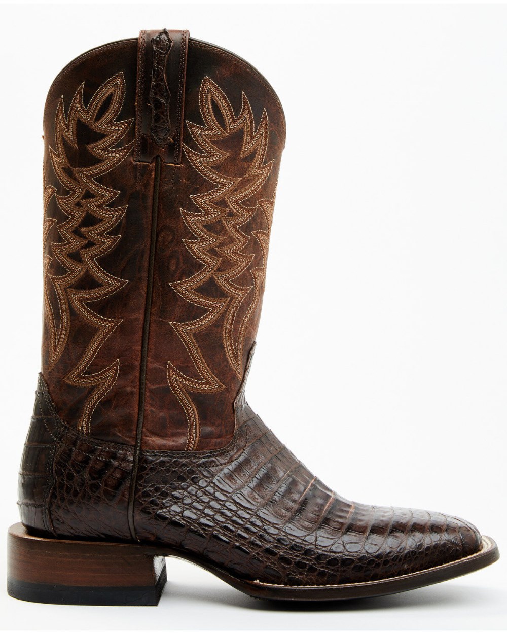Cody James - Men's Exotic Caiman Belly Western Boots - Broad Square Toe | Brown