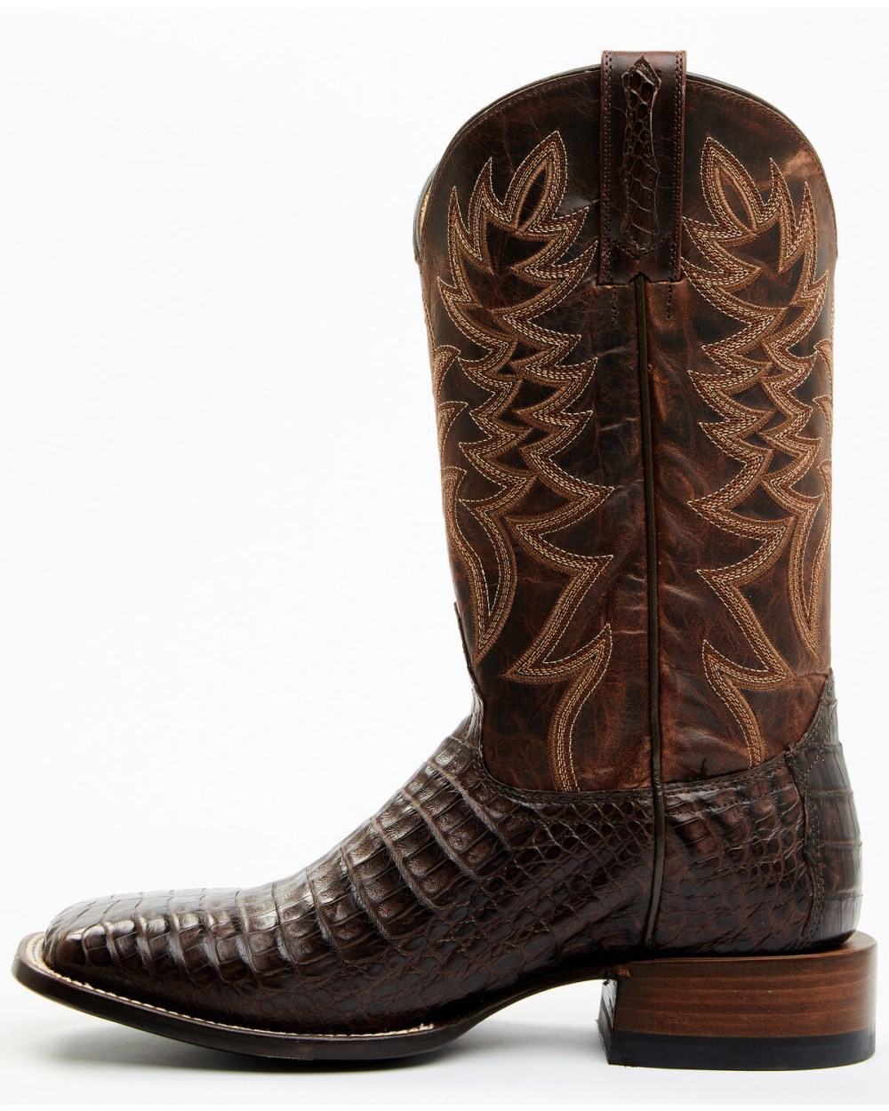 Cody James - Men's Exotic Caiman Belly Western Boots - Broad Square Toe | Brown