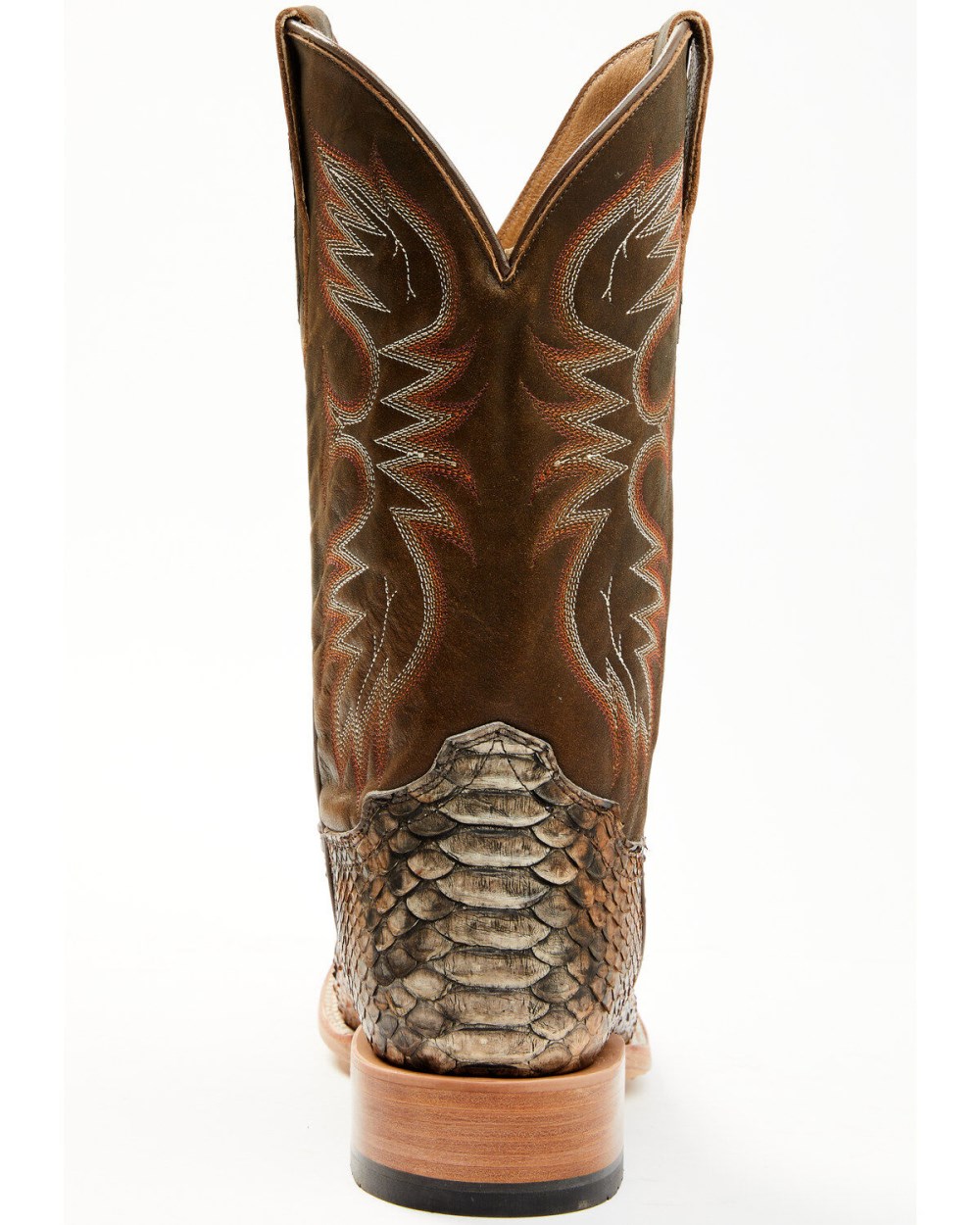 Cody James - Men's Python Exotic Western Boots - Broad Square Toe | Brown