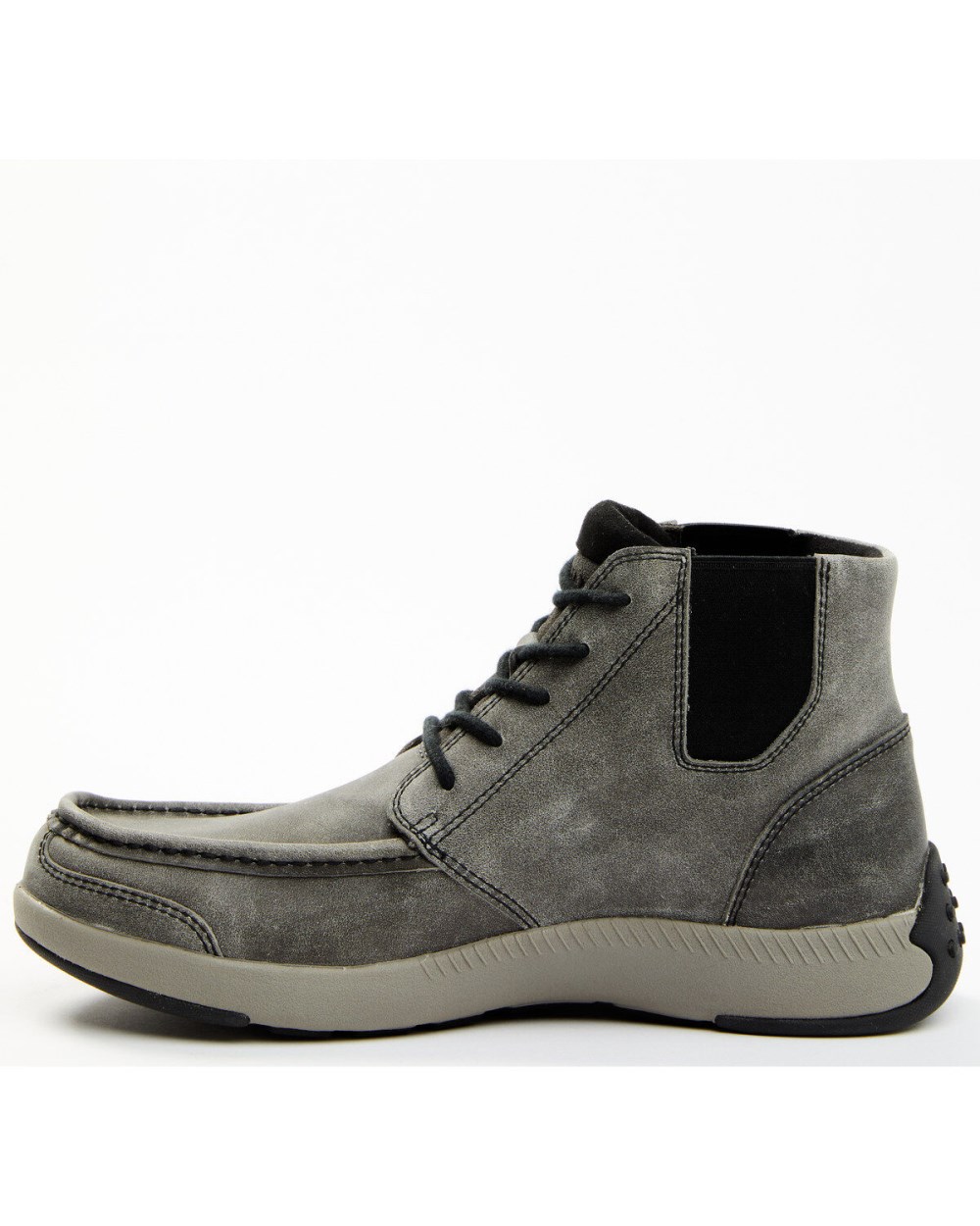 Cody James - Men's Trusted Glacier Lace-Up Casual Chelsea Boots - Moc Toe | Grey