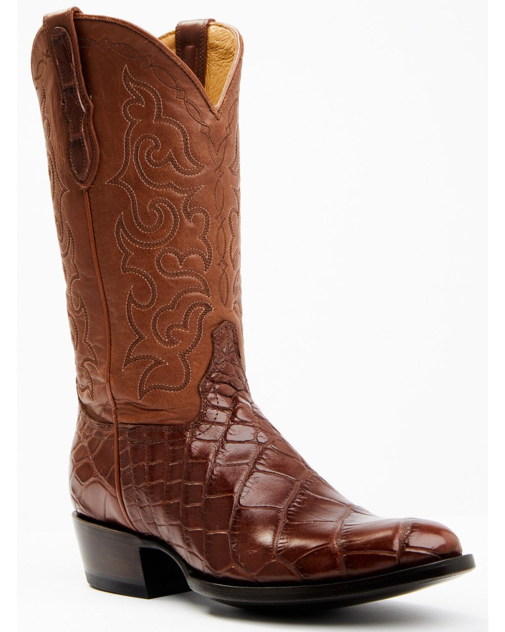 Cody James - Men's Exotic American Alligator Western Boots - Round Toe | Lt Brown