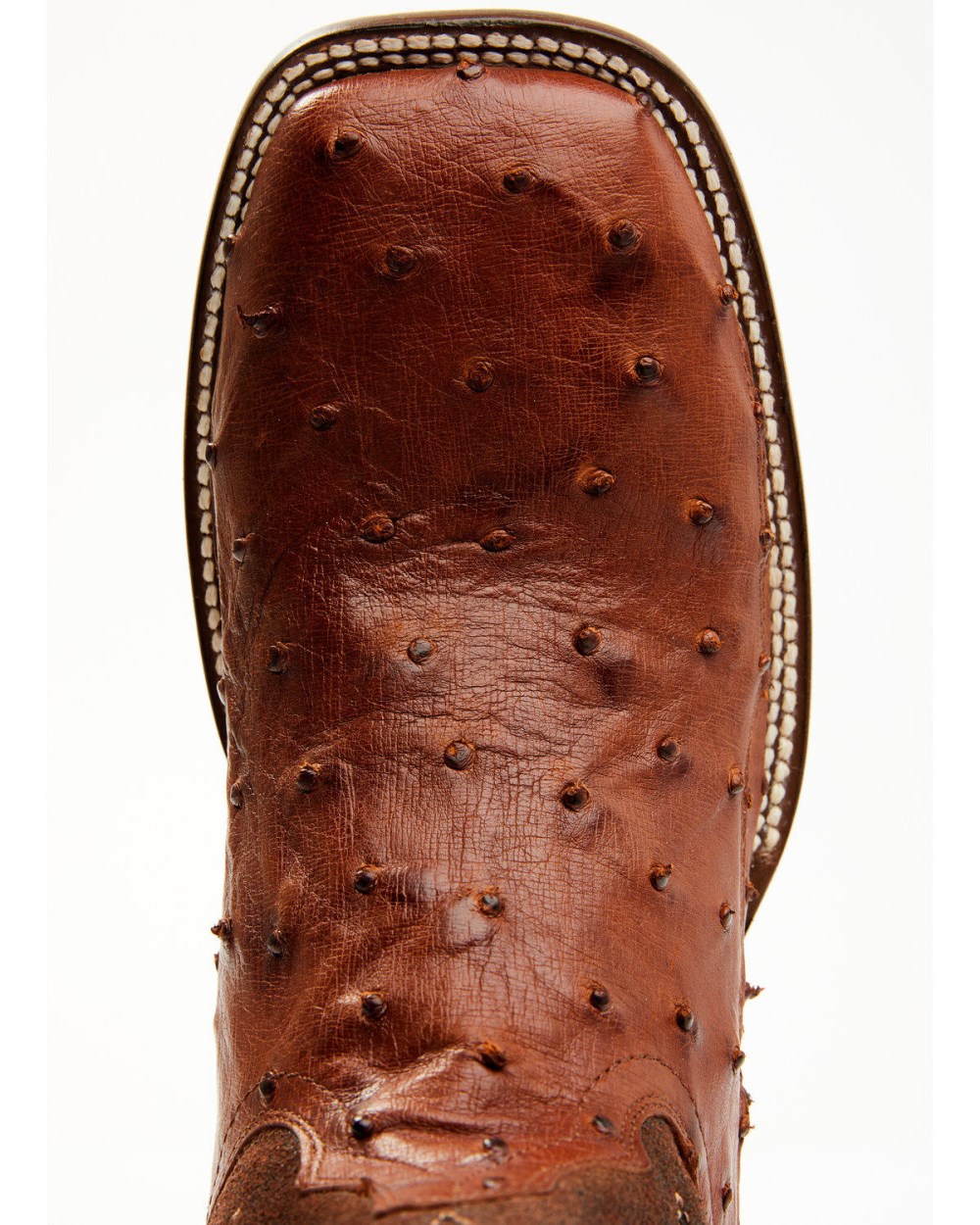 Cody James - Men's Brandy Genuine Ostrich Exotic Western Boots - Broad Square Toe | Red