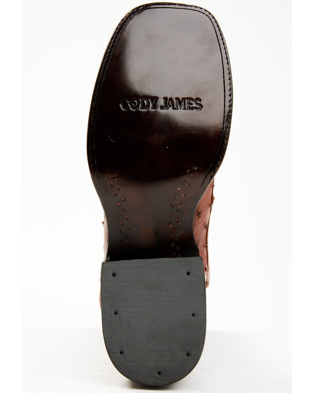 Cody James - Men's Brandy Genuine Ostrich Exotic Western Boots - Broad Square Toe | Red