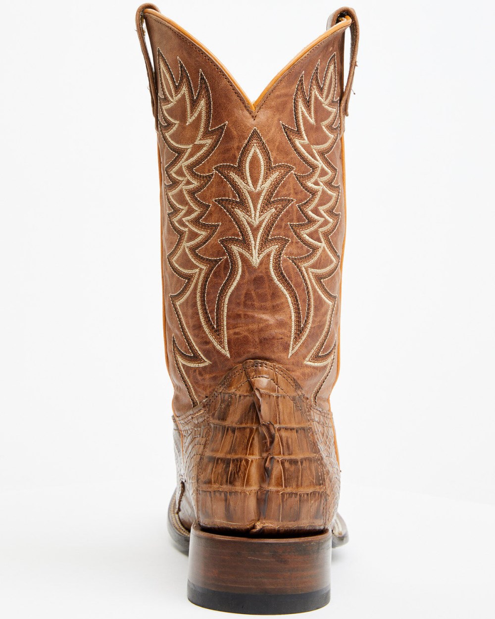 Cody James - Men's Exotic Caiman Tail Western Boots - Broad Square Toe | Brown