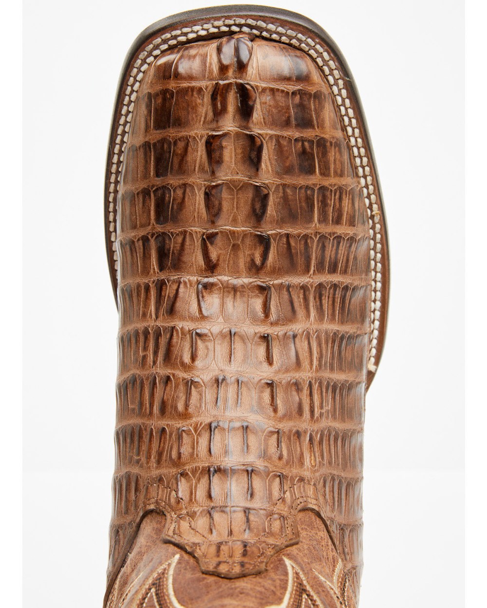 Cody James - Men's Exotic Caiman Tail Western Boots - Broad Square Toe | Brown