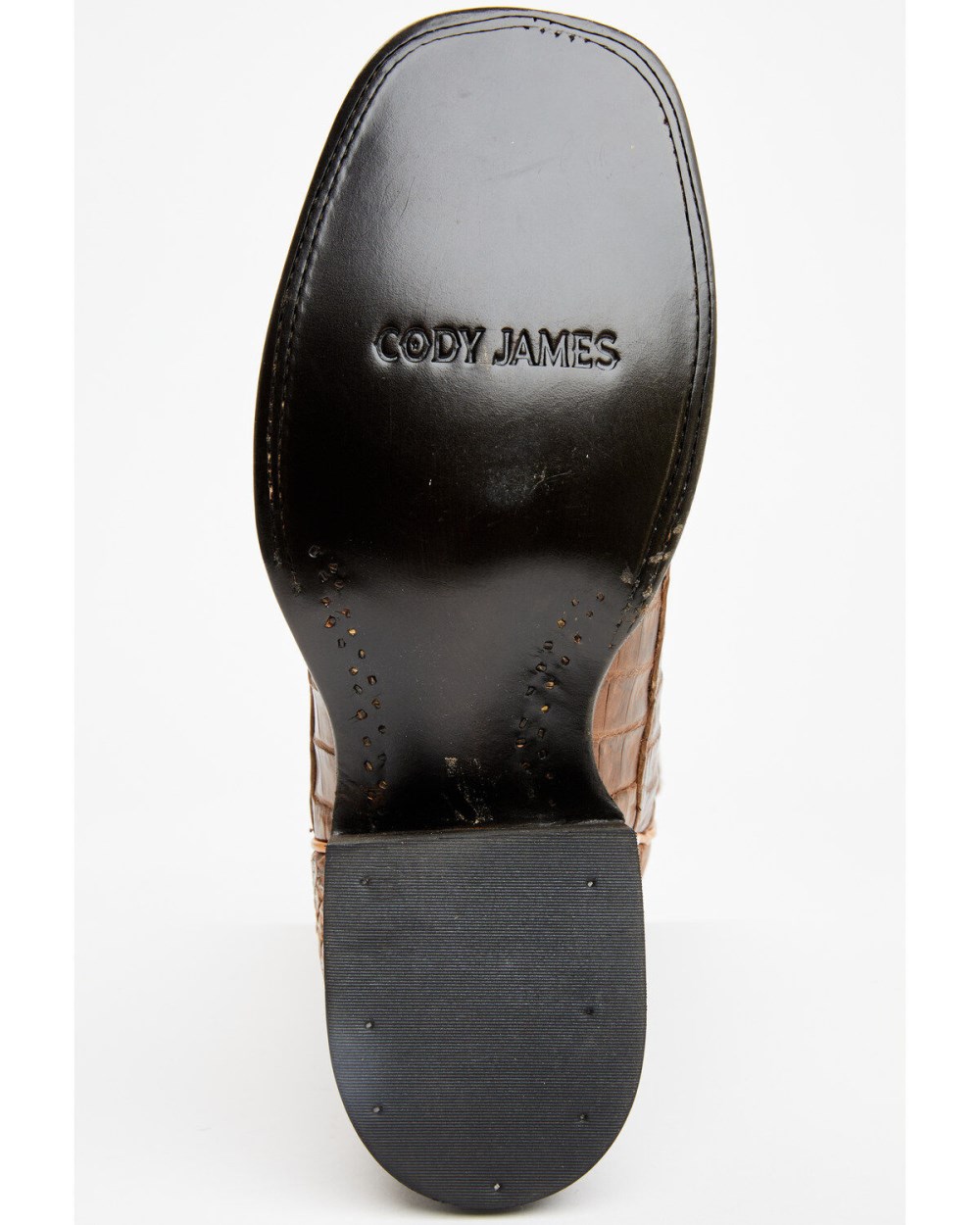 Cody James - Men's Exotic Caiman Tail Western Boots - Broad Square Toe | Brown