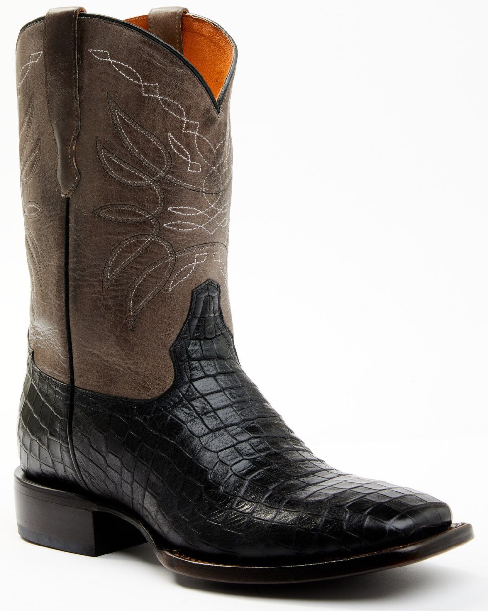 Cody James - Men's Alligator Print Western Boots - Broad Square Toe | Black