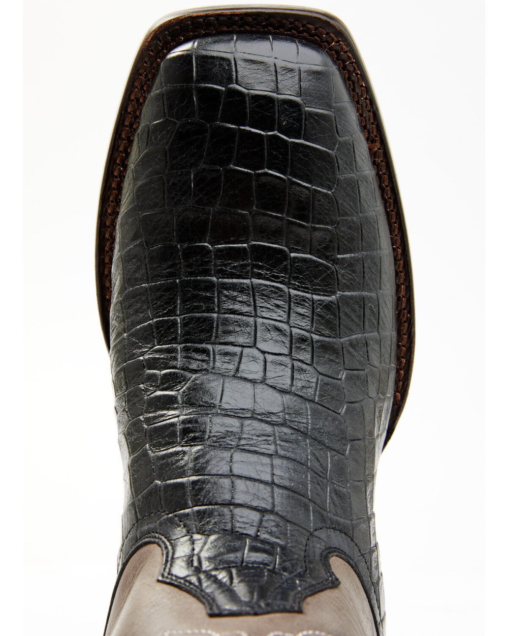 Cody James - Men's Alligator Print Western Boots - Broad Square Toe | Black
