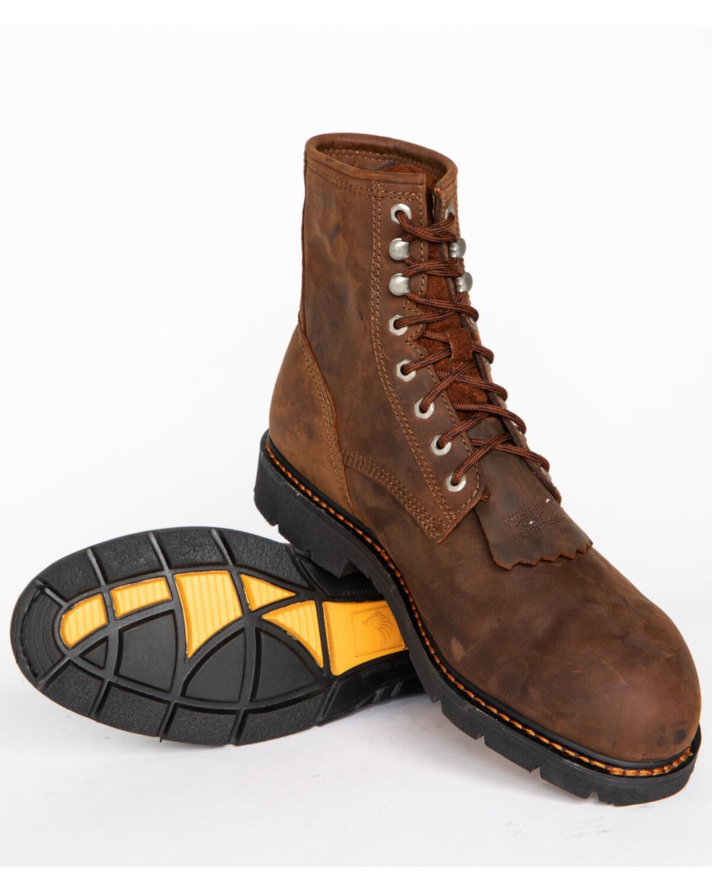 Cody James - Comp Toe Waterproof Kiltie Work Boots | Brown