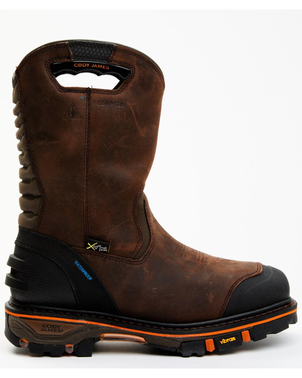 Cody James - Men's Waterproof Met Guard Western Work Boots - Composite Toe | Brown