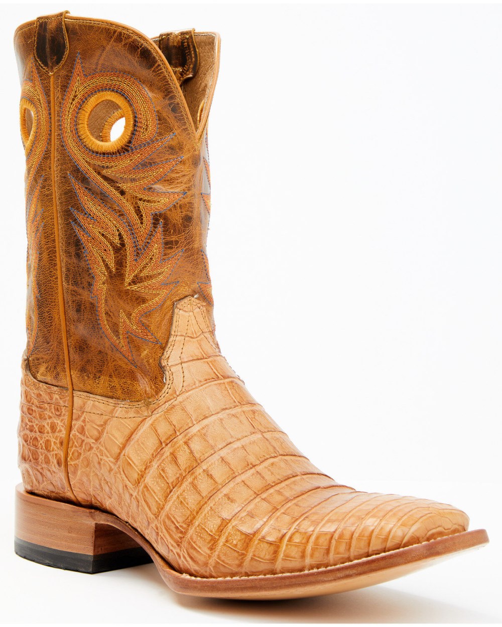 Cody James - Men's Exotic Caiman Belly Western Boots - Broad Square Toe | Tan