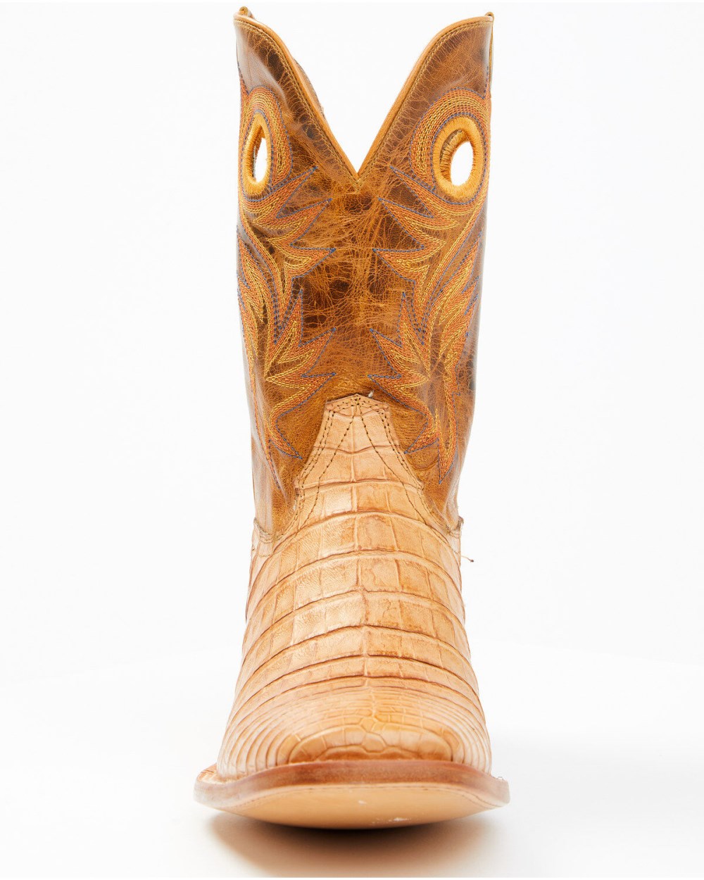 Cody James - Men's Exotic Caiman Belly Western Boots - Broad Square Toe | Tan