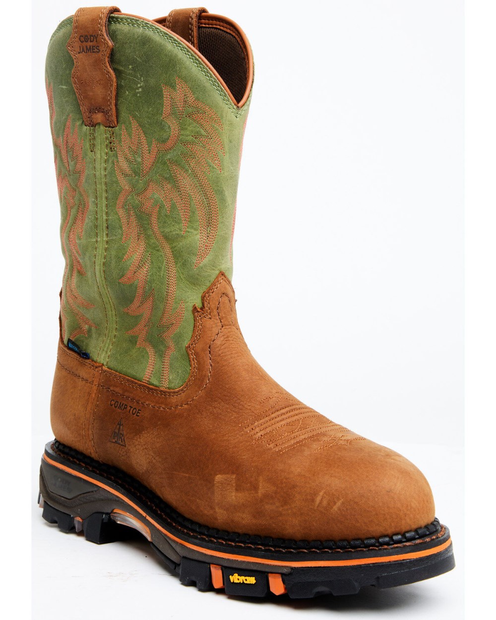 Cody James - Men's Decimator 11" High Hopes Vibram Waterproof Work Boots - Composite Toe | Green