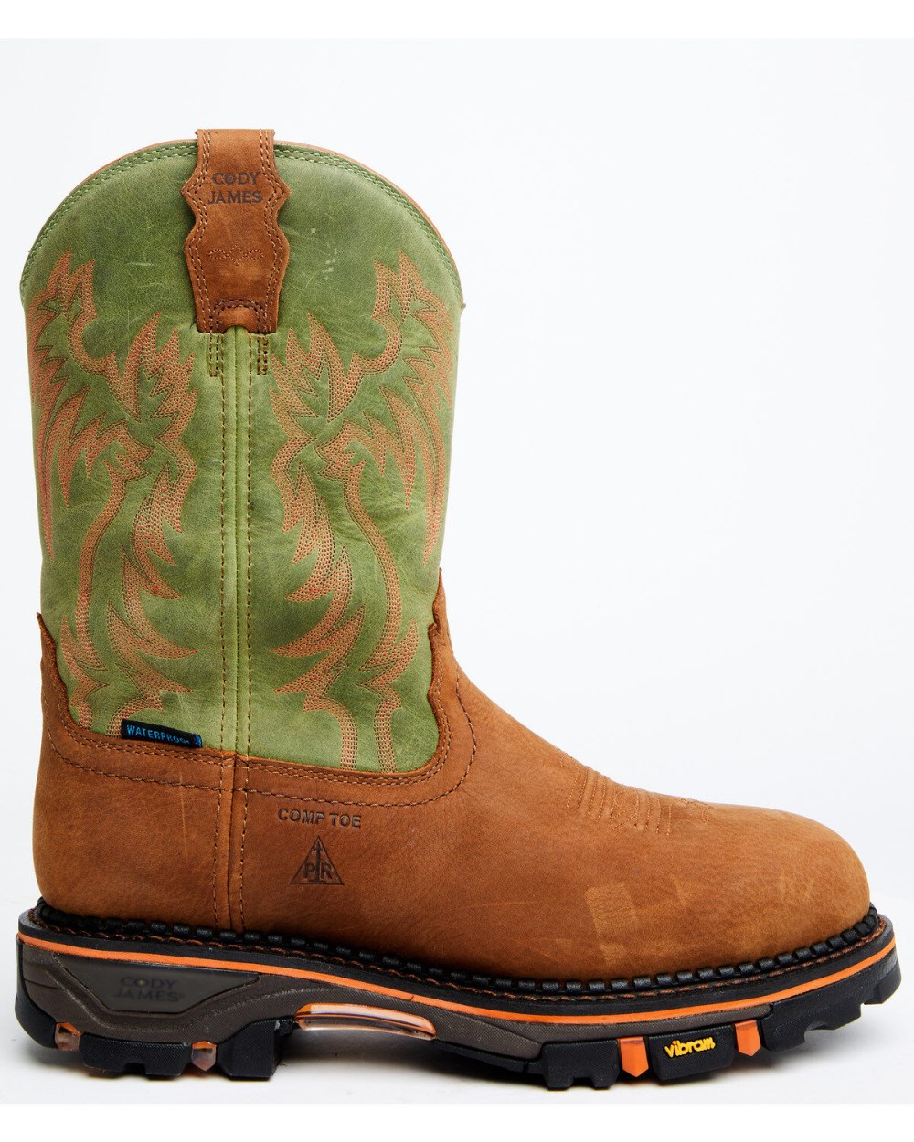 Cody James - Men's Decimator 11" High Hopes Vibram Waterproof Work Boots - Composite Toe | Green