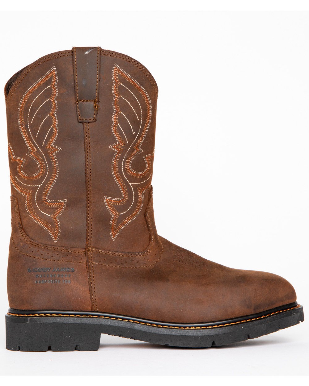 Cody James - Men's Waterproof Composite Toe Pull On Work Boots | Brown
