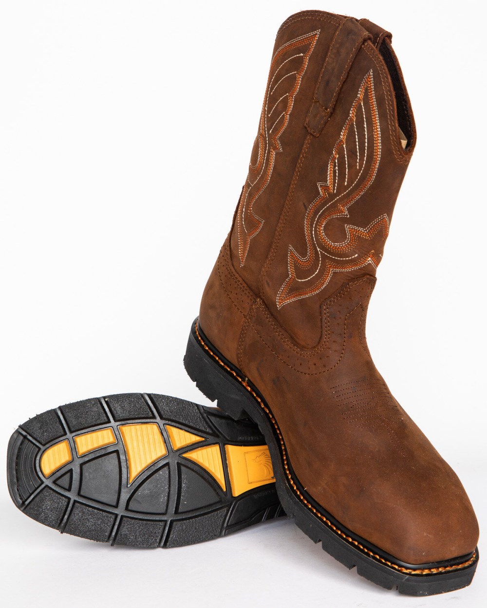 Cody James - Men's Waterproof Composite Toe Pull On Work Boots | Brown