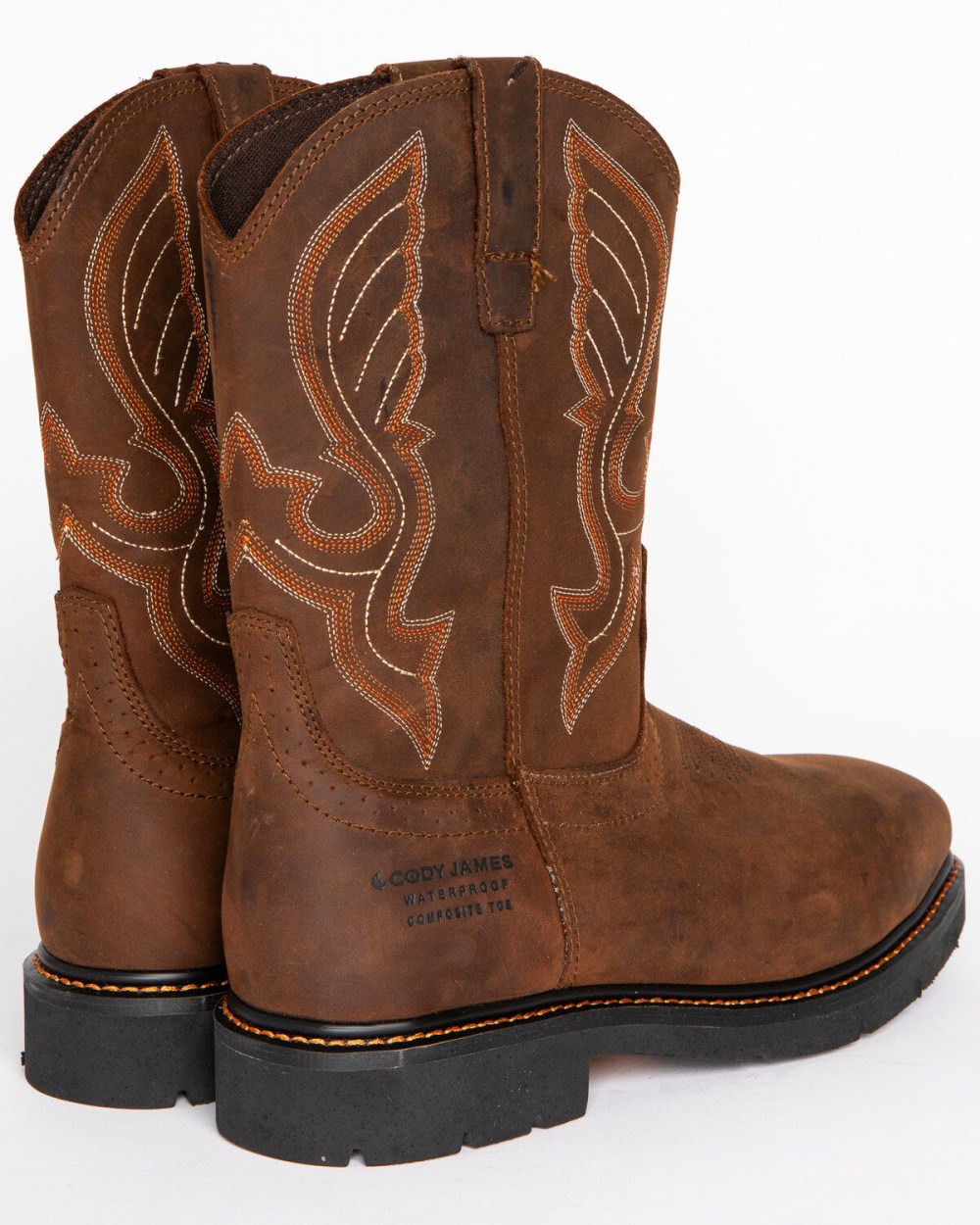Cody James - Men's Waterproof Composite Toe Pull On Work Boots | Brown