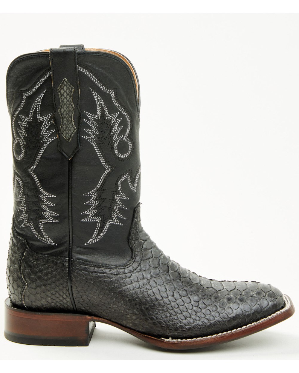 Cody James - Men's Exotic Python Western Boots - Broad Square Toe | Grey