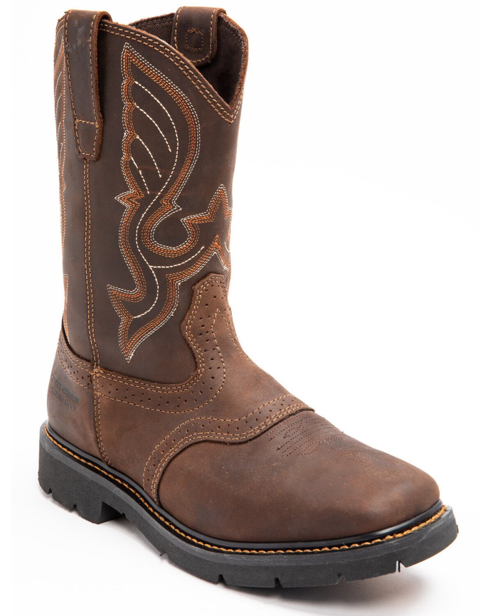 Cody James - Men's Mustang Saddle Waterproof Western Work Boots - Soft Toe | Dark Brown