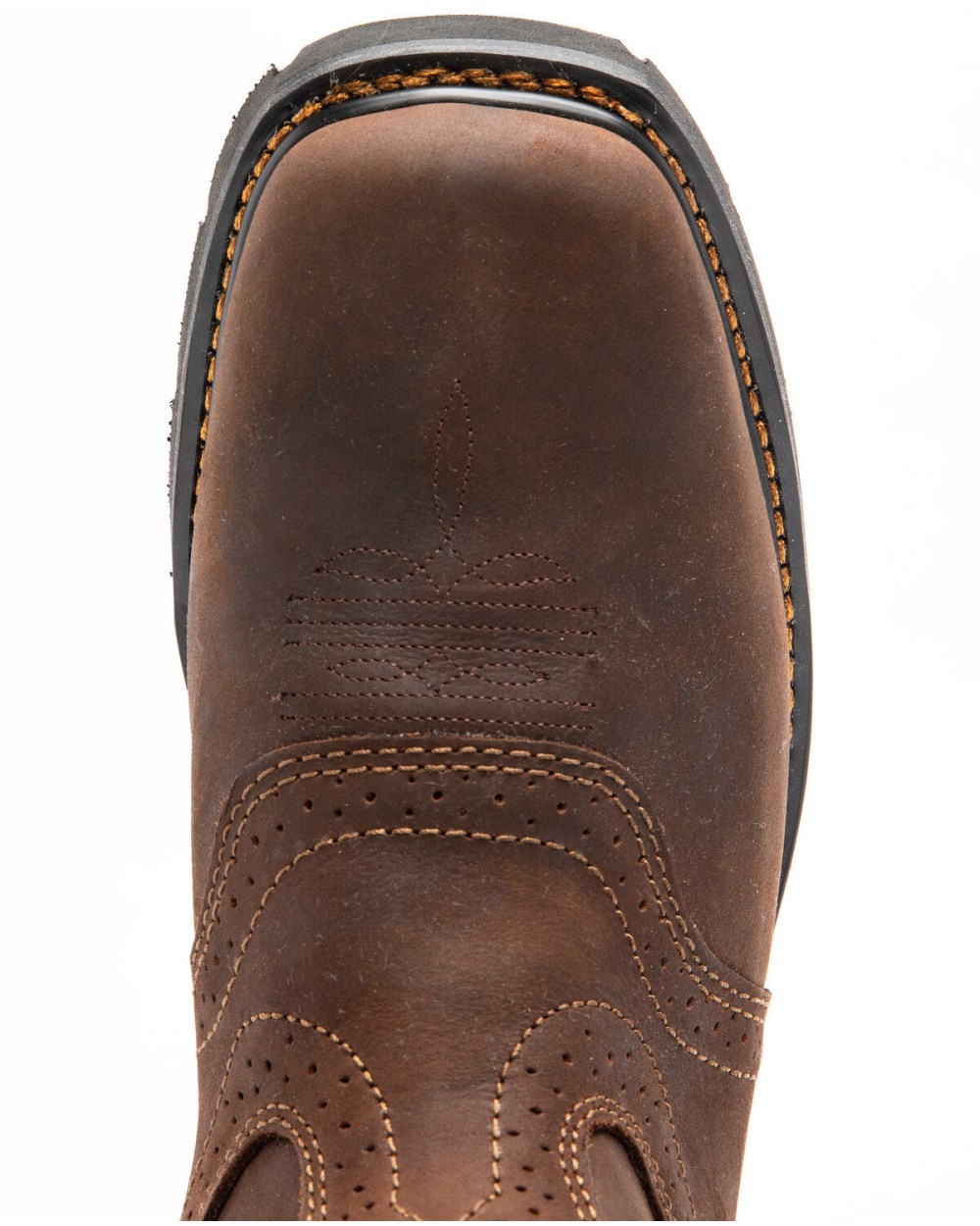 Cody James - Men's Mustang Saddle Waterproof Western Work Boots - Soft Toe | Dark Brown