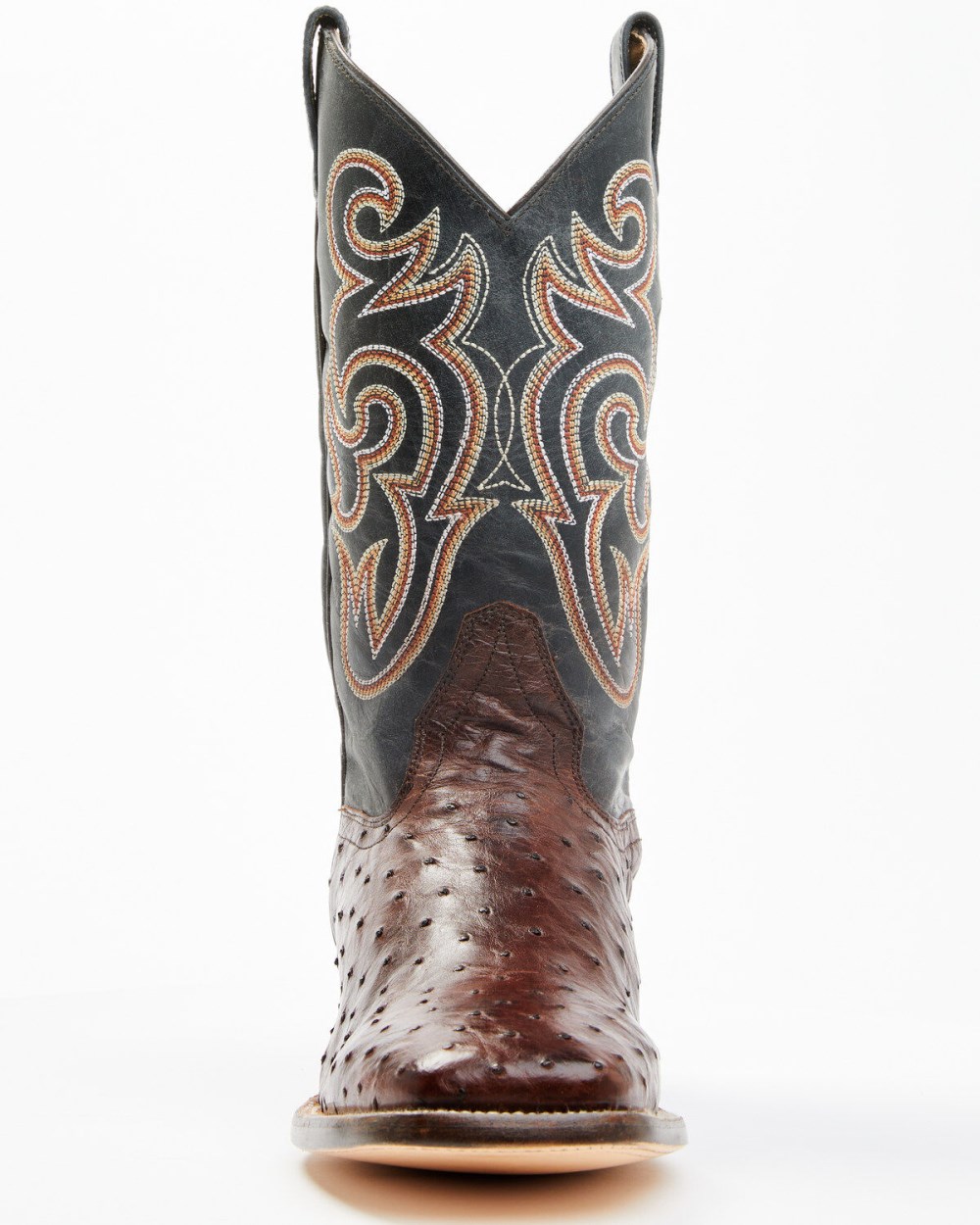 Cody James - Men's Exotic Full Quill Ostrich Western Boots - Broad Square Toe | Chocolate