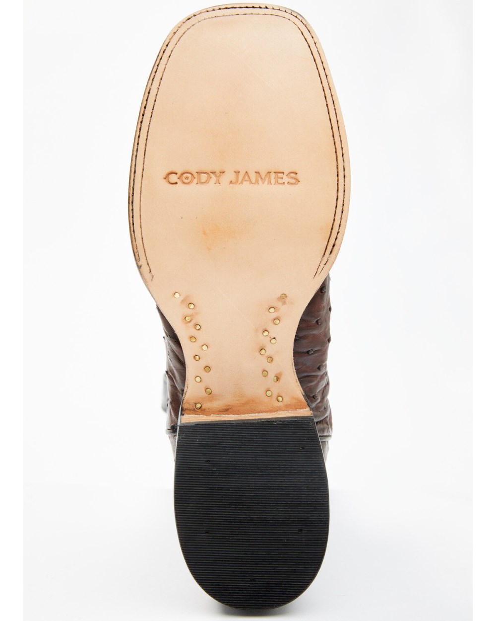 Cody James - Men's Exotic Full Quill Ostrich Western Boots - Broad Square Toe | Chocolate