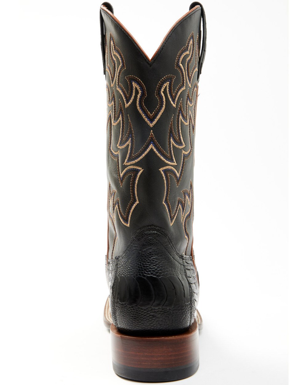 Cody James - Men's Exotic Ostrich Leg Western Boots - Broad Square Toe | Black