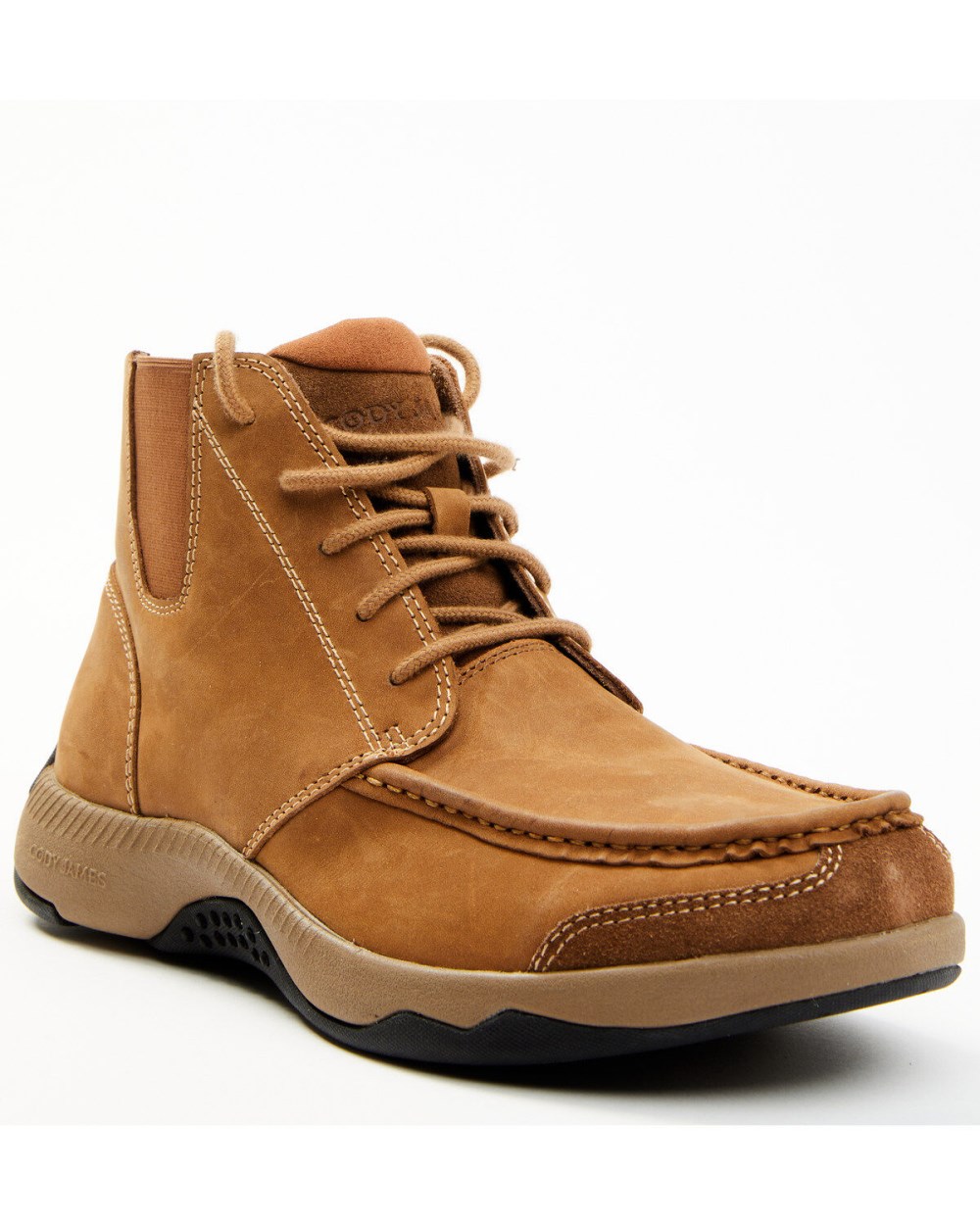 Cody James - Men's Crazy Horse Lace-Up Casual Western Boots - Moc Toe | Tan