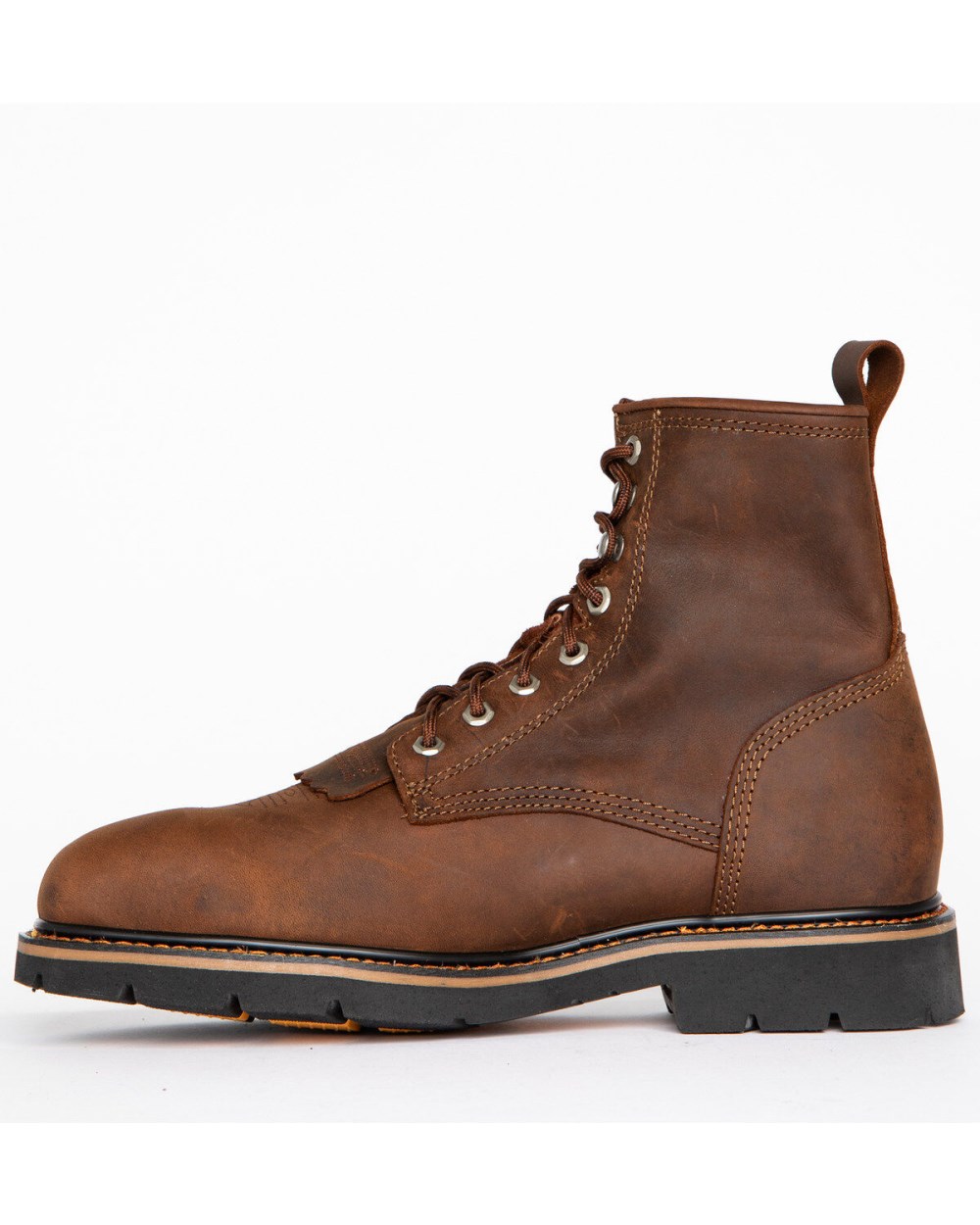 Cody James - Men's 8" Mustang Lace-Up Kiltie Work Boots - Composite Toe | Brown