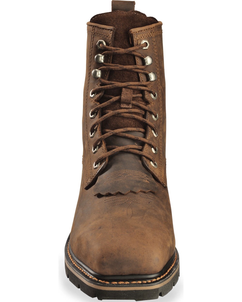 Cody James - Men's 8" Mustang Lace-Up Kiltie Work Boots - Composite Toe | Brown