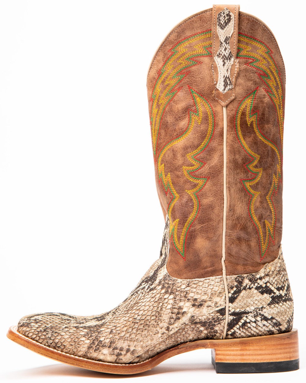Cody James - Men's Exotic Python Western Boots - Broad Square Toe | Brown