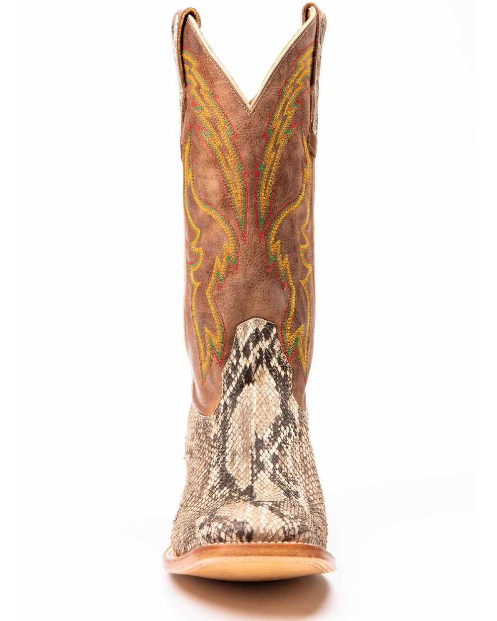 Cody James - Men's Exotic Python Western Boots - Broad Square Toe | Brown