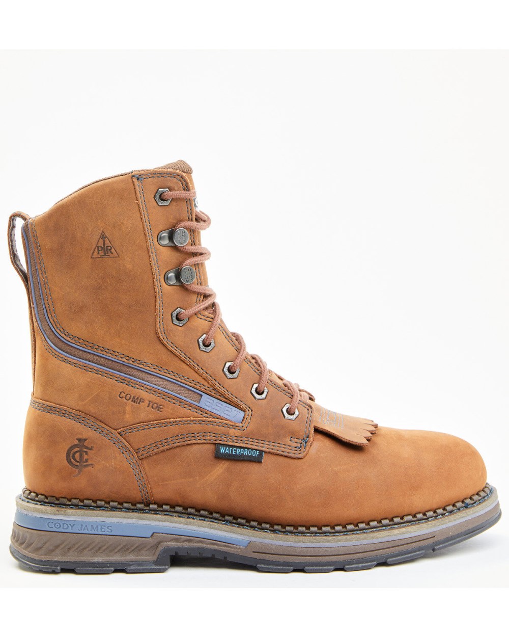 Cody James - Men's Disrupter Lacer Waterproof Work Boots - Composite Toe | Brown