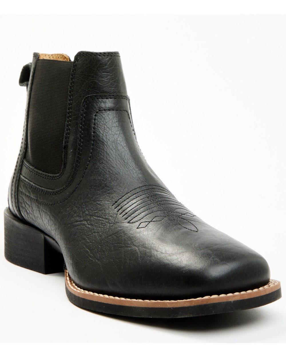 Cody James - Men's Ace Chelsea Boots - Broad Square Toe | Black