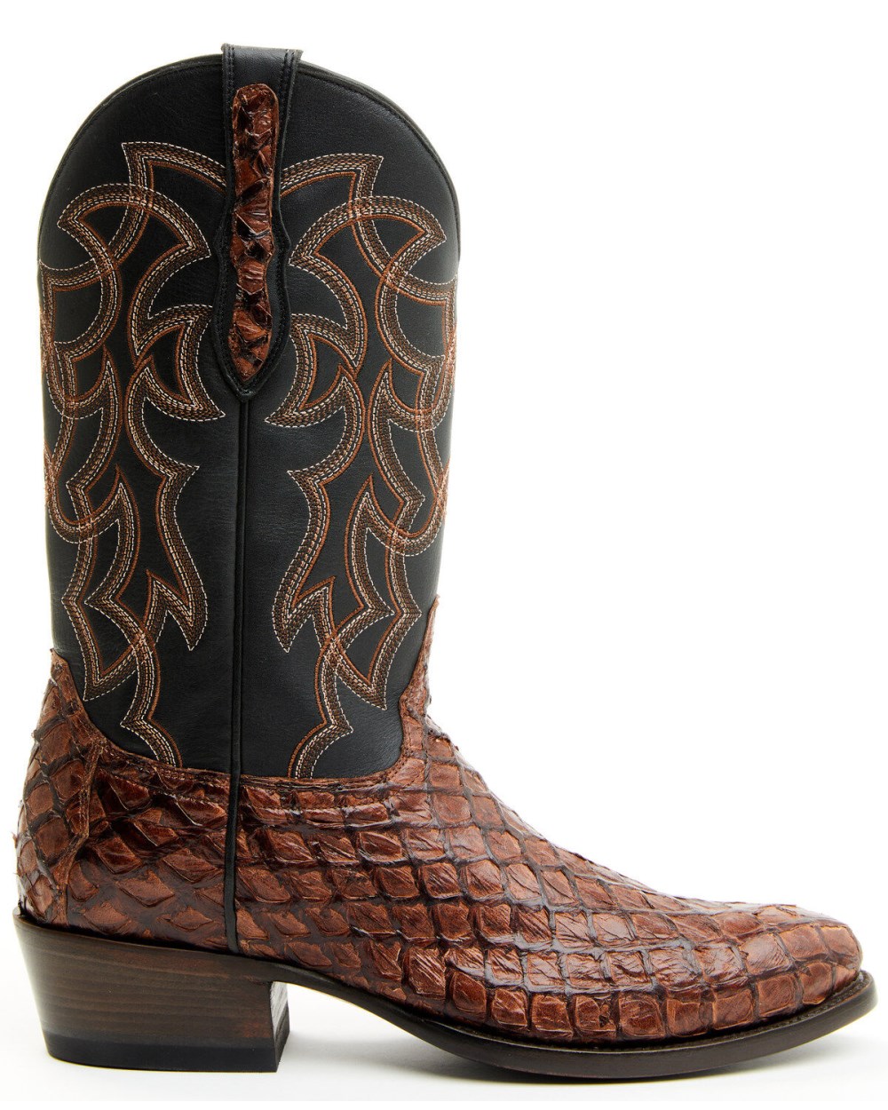 Cody James - Men's Exotic Pirarucu Western Boots - Round Toe | Dark Brown