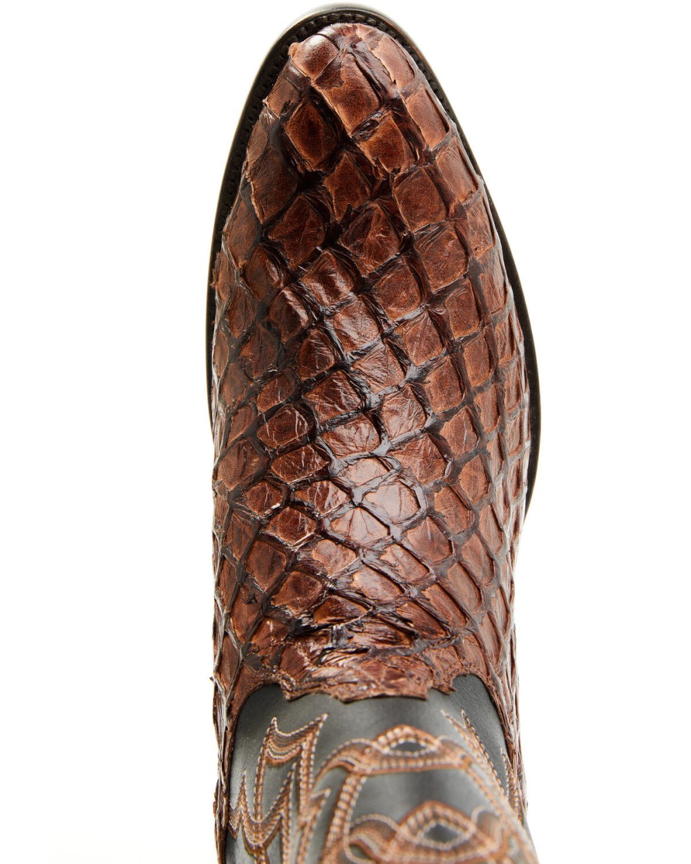 Cody James - Men's Exotic Pirarucu Western Boots - Round Toe | Dark Brown