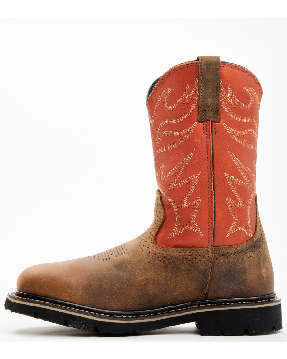 Cody James - Men's Mustang Pull-On Waterproof Work Boots - Composite Toe | Orange